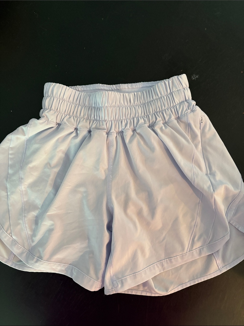 Lululemon pale blue Women’s Athletic Shorts with High Elastic Waistband